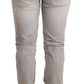 Chic Slim Fit Tattered Gray Wash Jeans - SEHABRANDS