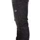 Elegant Low Waist Skinny Black Denim - SEHABRANDS