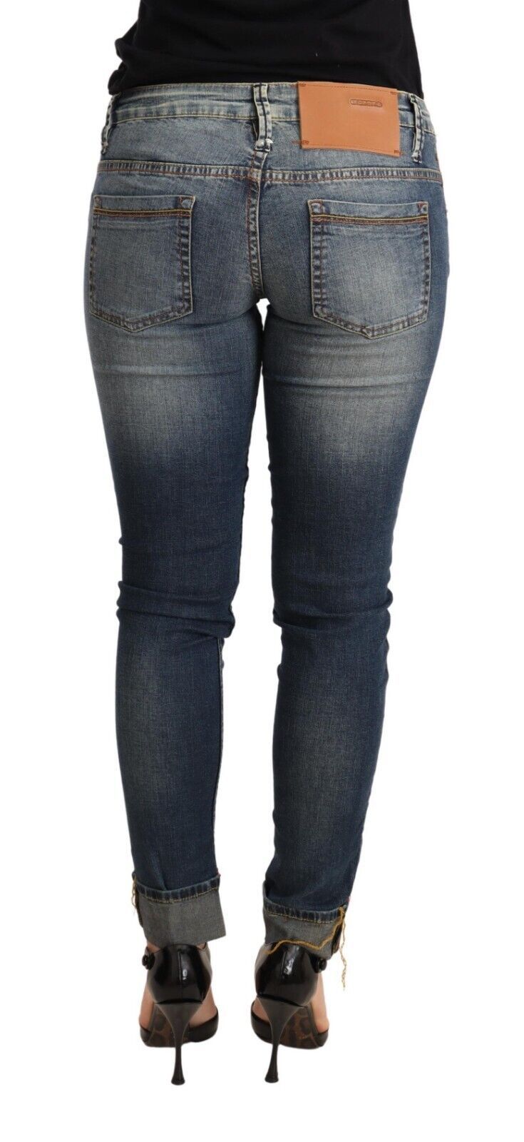 Chic Blue Washed Skinny Denim - SEHABRANDS