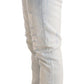 Chic Light-Blue Folded Hem Denim Jeans - SEHABRANDS