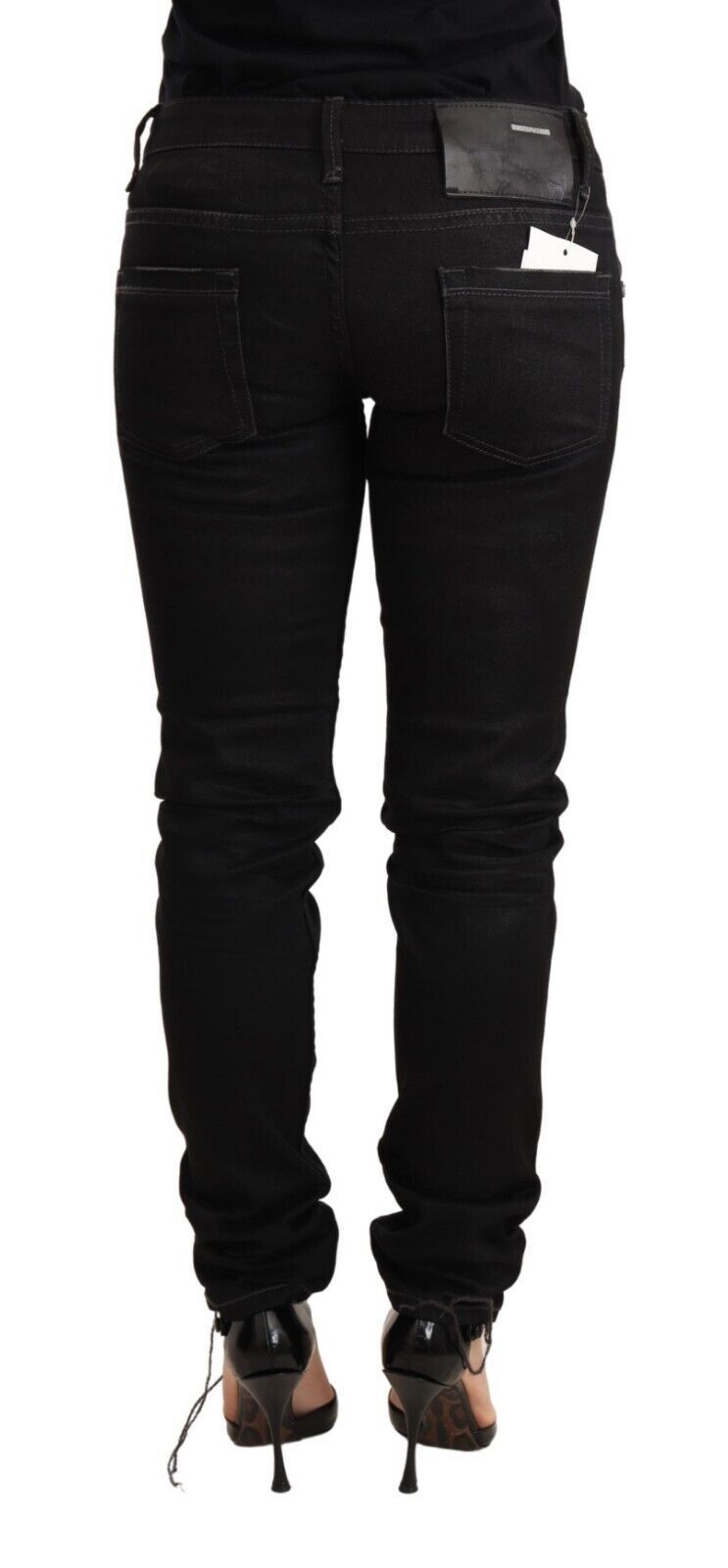 Sleek Black Washed Skinny Jeans - SEHABRANDS