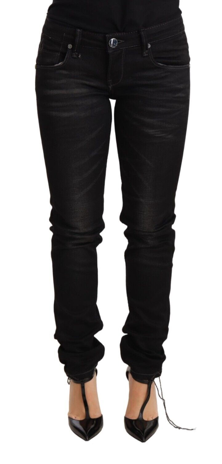 Sleek Black Washed Skinny Jeans - SEHABRANDS