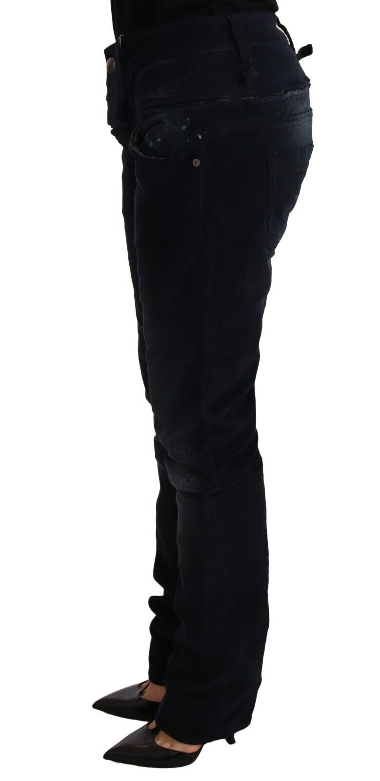 Elegant Dark Blue Slim-Fit Denim - SEHABRANDS