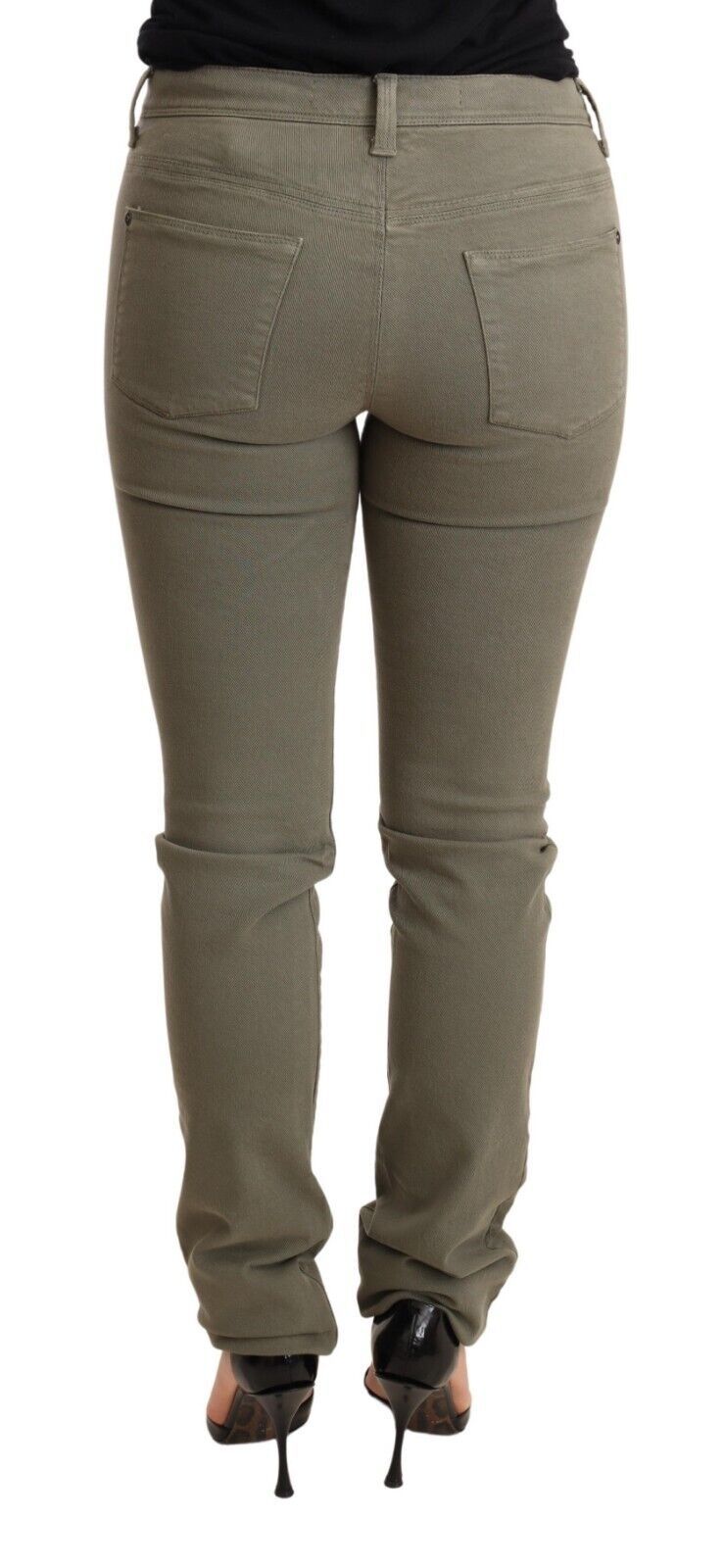 Chic Green Low Waist Skinny Jeans - SEHABRANDS