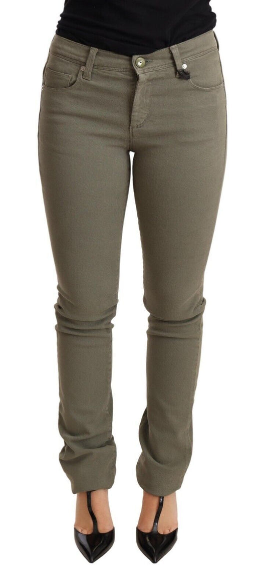 Chic Green Low Waist Skinny Jeans - SEHABRANDS