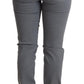 Sleek Gray Low Waist Skinny Jeans - SEHABRANDS