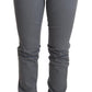 Sleek Gray Low Waist Skinny Jeans - SEHABRANDS