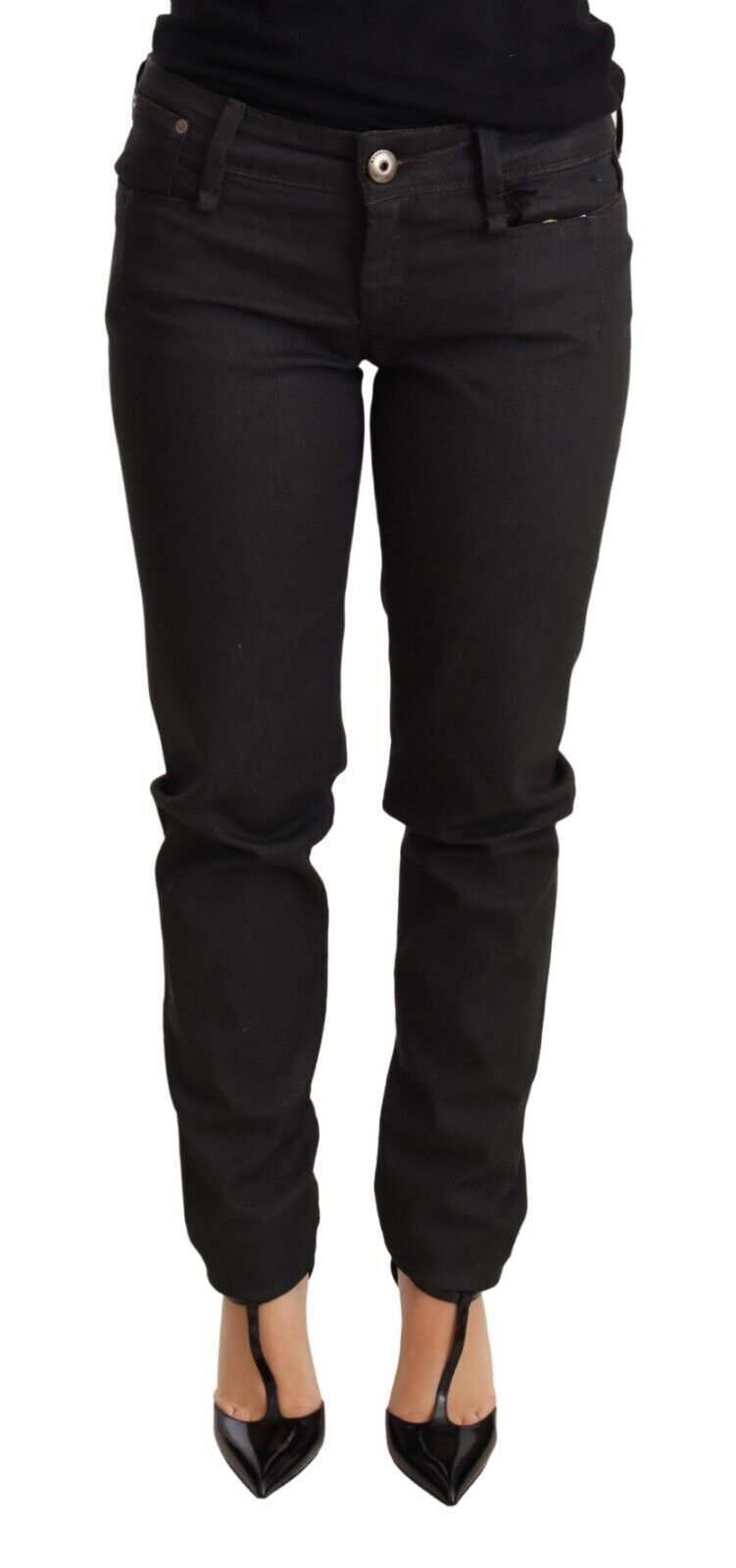 Chic Black Low Waist Skinny Jeans - SEHABRANDS