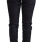 Chic Dark Blue Low Waist Skinny Jeans - SEHABRANDS