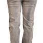 Chic Gray Washed Low Waist Skinny Jeans - SEHABRANDS