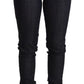 Chic Dark Blue Skinny Trouser Jeans - SEHABRANDS