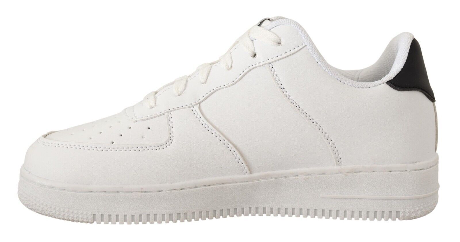 Chic White Leather Low Top Sneakers - SEHABRANDS