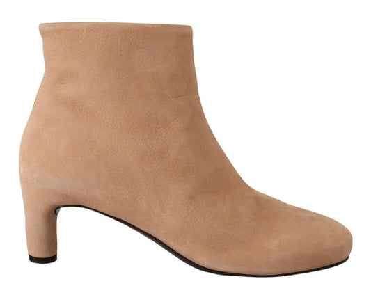 Elegant Beige Leather Boots - SEHABRANDS