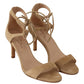 Elegant Beige Suede Ankle Strap Heels - SEHABRANDS