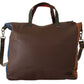 Multicolor Leather Shoulder Tote Bag - SEHABRANDS