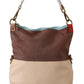 Chic Multicolor Leather Tote with Gold Accents - SEHABRANDS