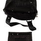 Chic Black and Gray Fabric Shoulder Handbag - SEHABRANDS