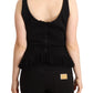 Chic Sleeveless Designer Tank Top in Black - SEHABRANDS