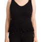 Chic Sleeveless Designer Tank Top in Black - SEHABRANDS