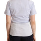 Chic Light Blue Polished Cotton Polo Top - SEHABRANDS