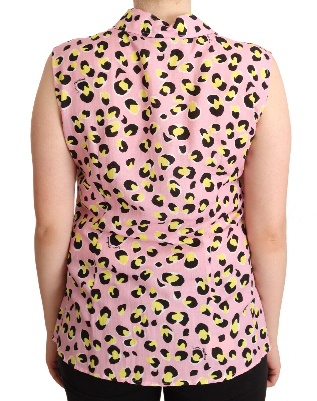 Sleeveless Leopard Print Polo Top - SEHABRANDS