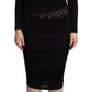 Elegant Black Sheath Dress with Sweetheart Neckline - SEHABRANDS