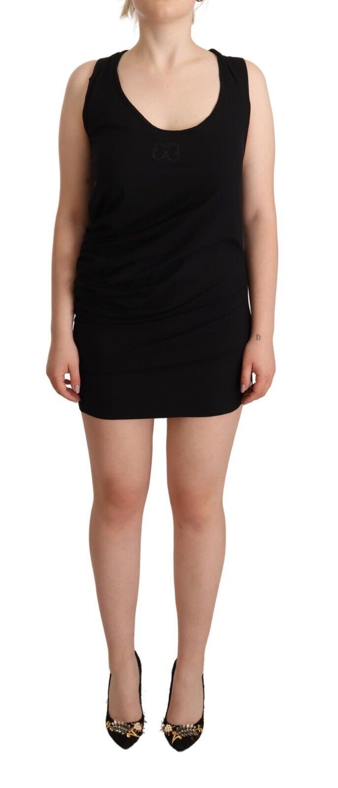 Elegant Black Sheath Stretch Dress - SEHABRANDS