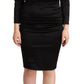 Elegant Black Sweetheart Sheath Dress - SEHABRANDS