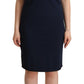 Sleeveless Navy Knee-Length Sheath Dress - SEHABRANDS