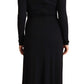 Elegant Black Nylon Stretch Maxi Dress - SEHABRANDS