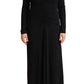 Elegant Black Nylon Stretch Maxi Dress - SEHABRANDS