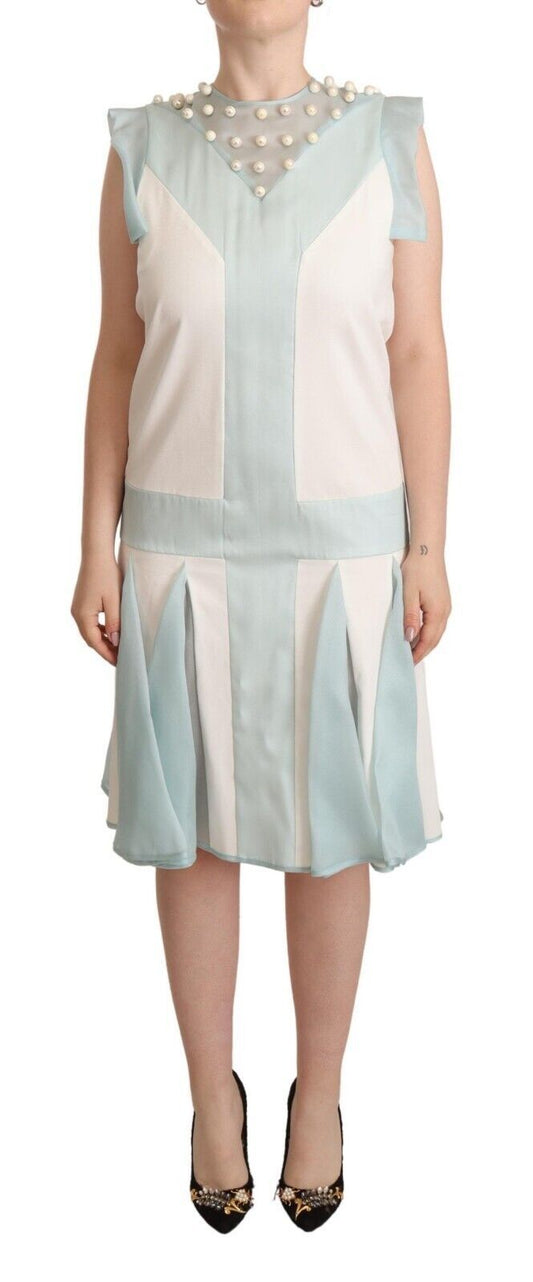 Embroidered Pearl Shift Dress Distinction - SEHABRANDS