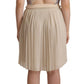 Chic Beige Strapless A-Line Dress - SEHABRANDS