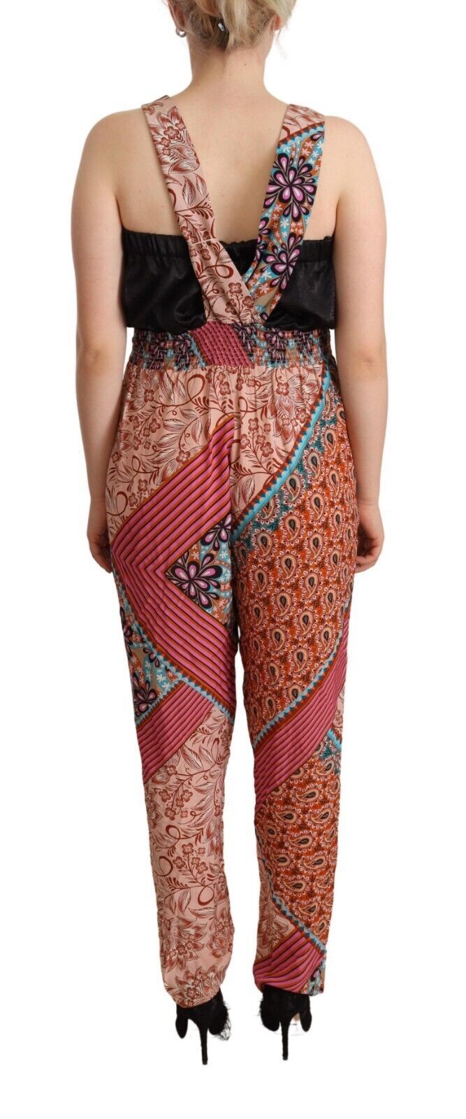 Chic Multicolor Sleeveless V-Neck Jumpsuit - SEHABRANDS