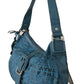 Chic Blue Fabric Shoulder Bag - Perfect for Everyday Elegance - SEHABRANDS