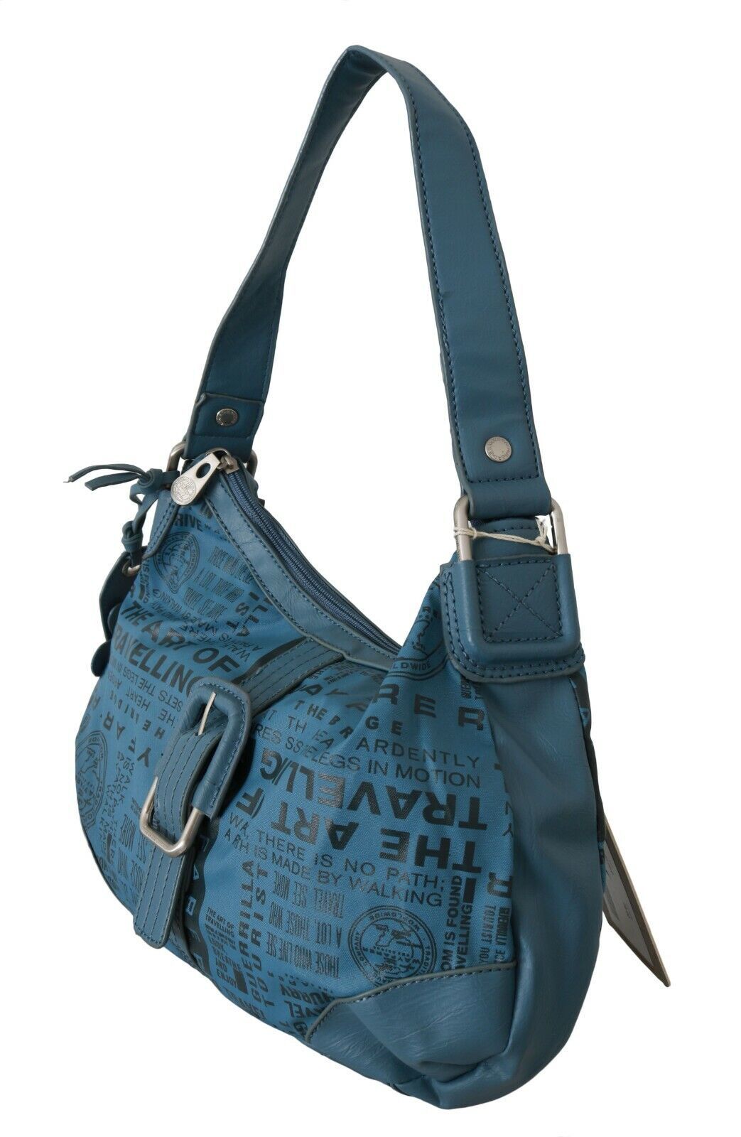 Chic Blue Fabric Shoulder Bag - Perfect for Everyday Elegance - SEHABRANDS