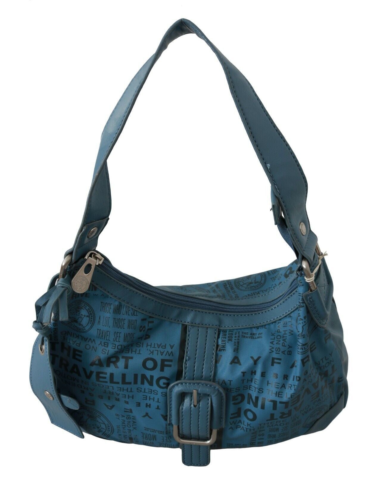 Chic Blue Fabric Shoulder Bag - Perfect for Everyday Elegance - SEHABRANDS