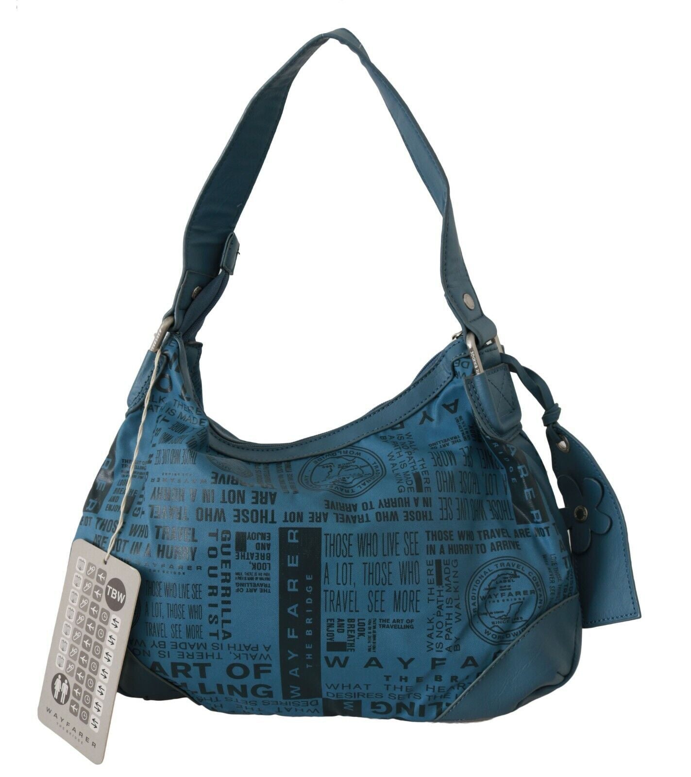 Chic Blue Fabric Shoulder Bag - Perfect for Everyday Elegance - SEHABRANDS