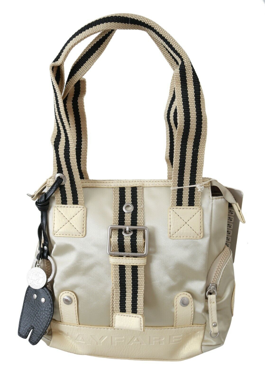 Chic Beige Fabric Handbag - SEHABRANDS