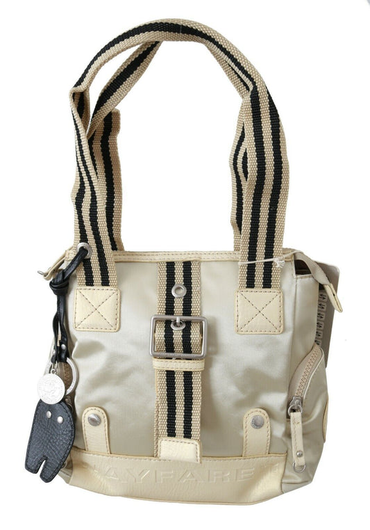 Chic Beige Fabric Handbag - SEHABRANDS