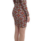 Chic Multicolor Cocktail V-Neck Dress - SEHABRANDS