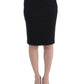 Chic Black Pencil Skirt Knee Length with Side Zip - SEHABRANDS