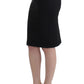 Chic Black Pencil Skirt Knee Length with Side Zip - SEHABRANDS