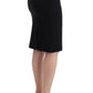 Chic Black Pencil Skirt Knee Length with Side Zip - SEHABRANDS