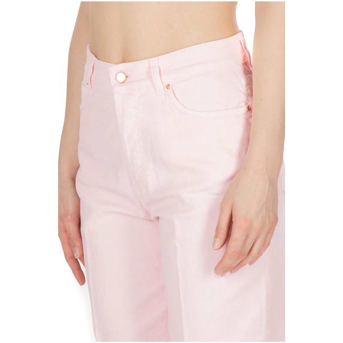 Pink Cotton Women Jeans - SEHABRANDS