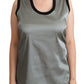 Dolce & Gabbana Elegant Silver Sleeveless Blouse