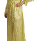 Sunshine Silk Blend Maxi Dress - Long Sleeves & Plunge - SEHABRANDS