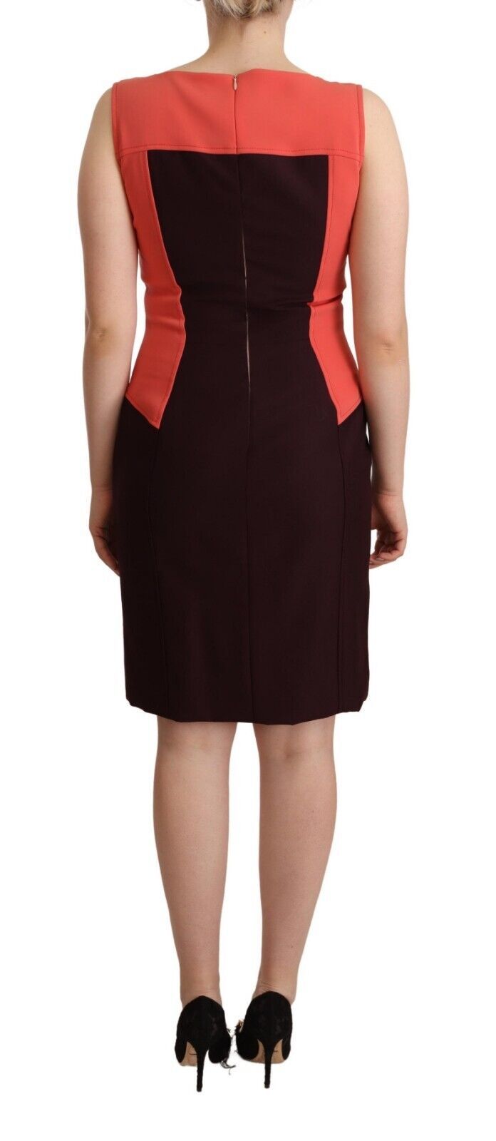 Multicolor V-Neck Sleeveless Sheath Dress - SEHABRANDS