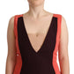 Multicolor V-Neck Sleeveless Sheath Dress - SEHABRANDS