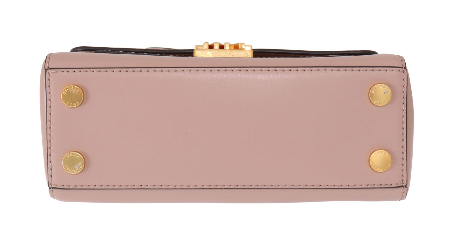 Elegant Pink Leather Mindy Shoulder Bag - SEHABRANDS